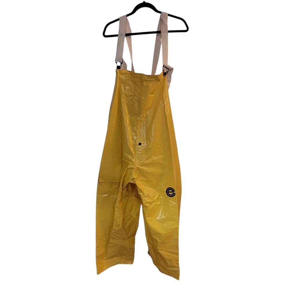 Men's Rain Bib Waterproof Overalls Sz XXL Adjustable Yellow High Visibility